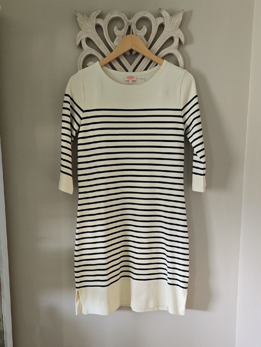 Amor Lux Ile Tudy Dress Navy and Off White Stripes Size 1 Small